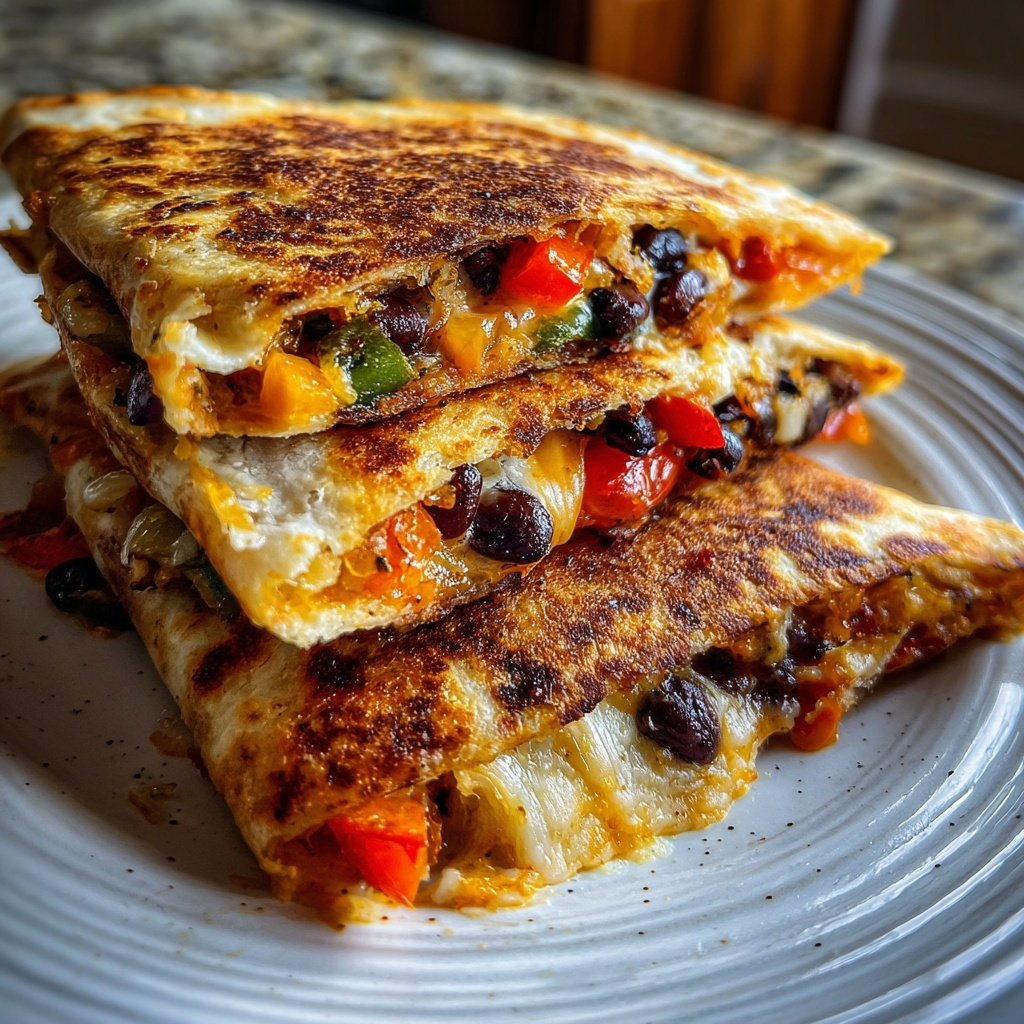 Black Bean Veggie Quesadillas