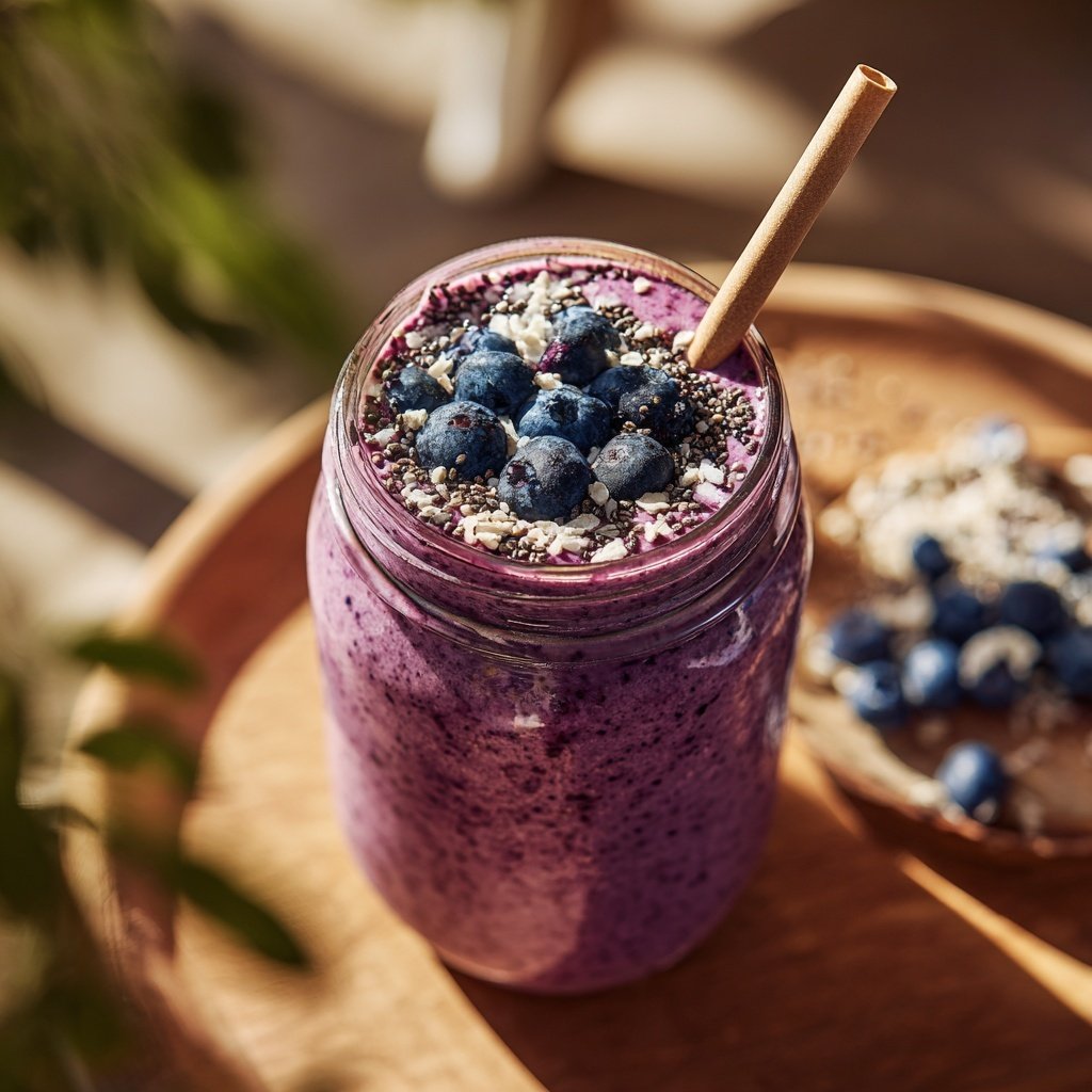 Wild Blueberry Protein Smoothie