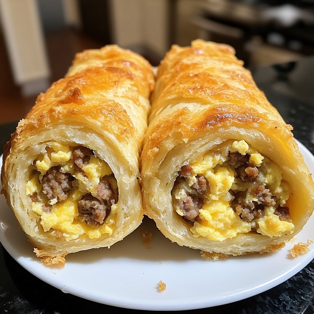 Quick & Delicious Sausage Egg Breakfast Rolls