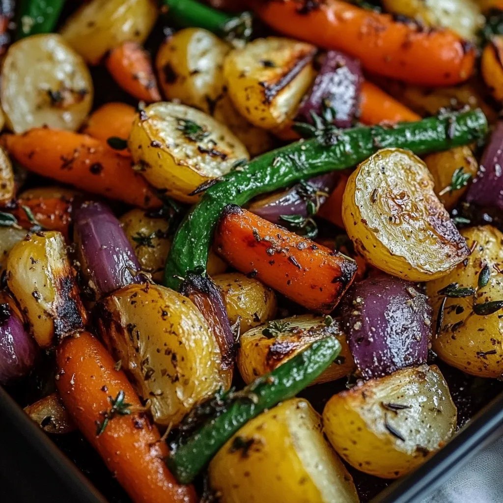 Easy Garlic Herb Roasted Veggies