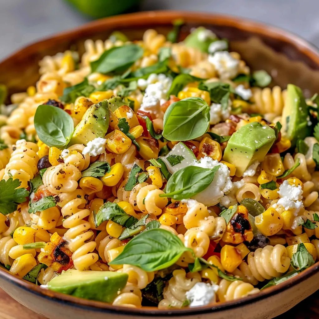 Healthy Street Corn Pasta Salad