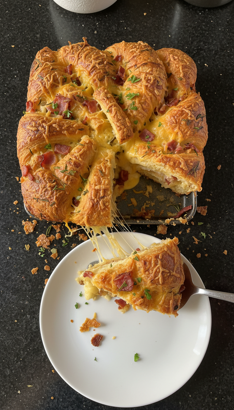 Savory Croissant Breakfast Bake