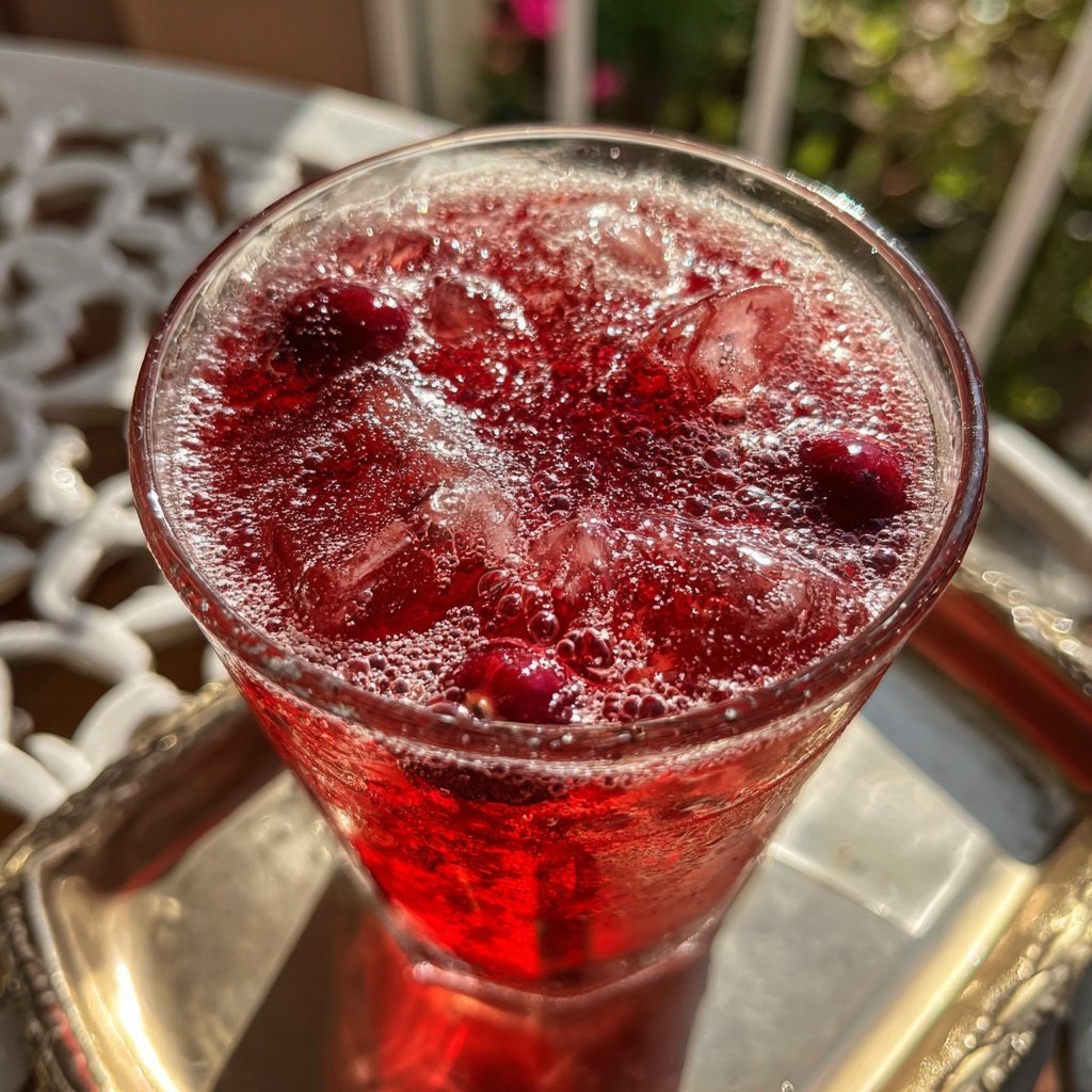 Cranberry Vanilla Frost Fizz