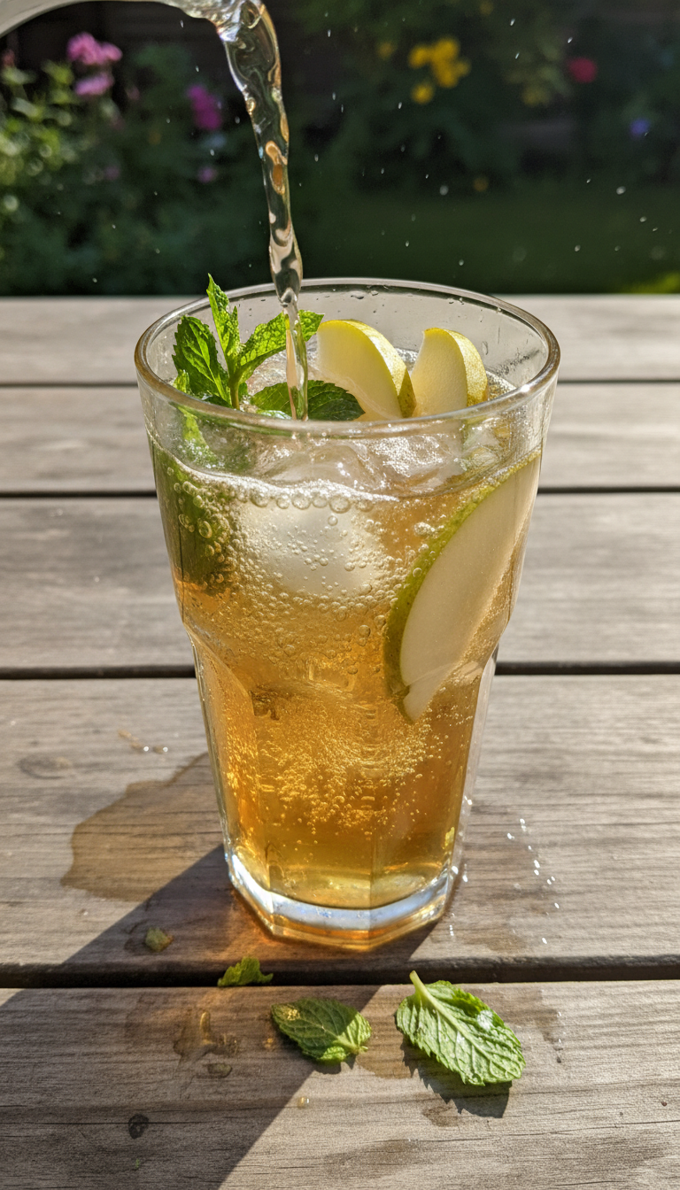 Refreshing Pear and Ginger Fizz