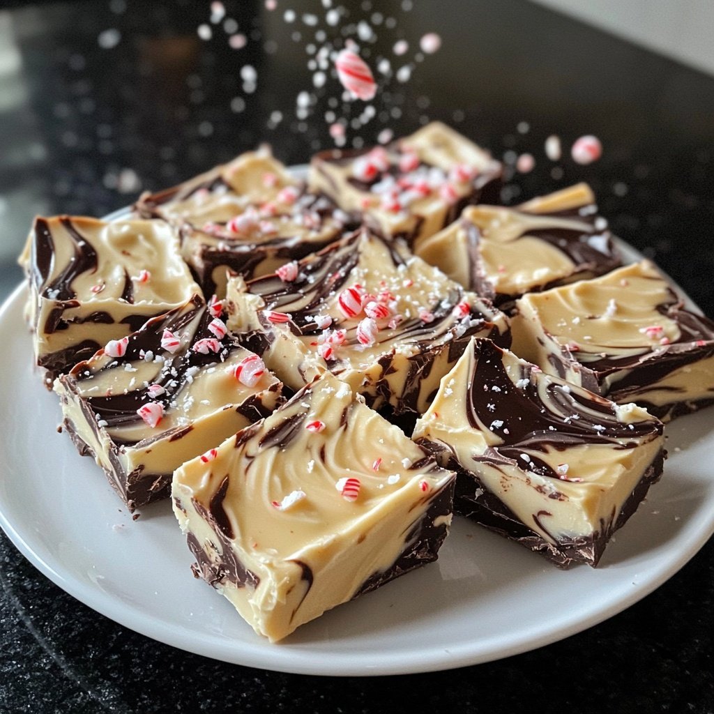 Peppermint Bark Fudge