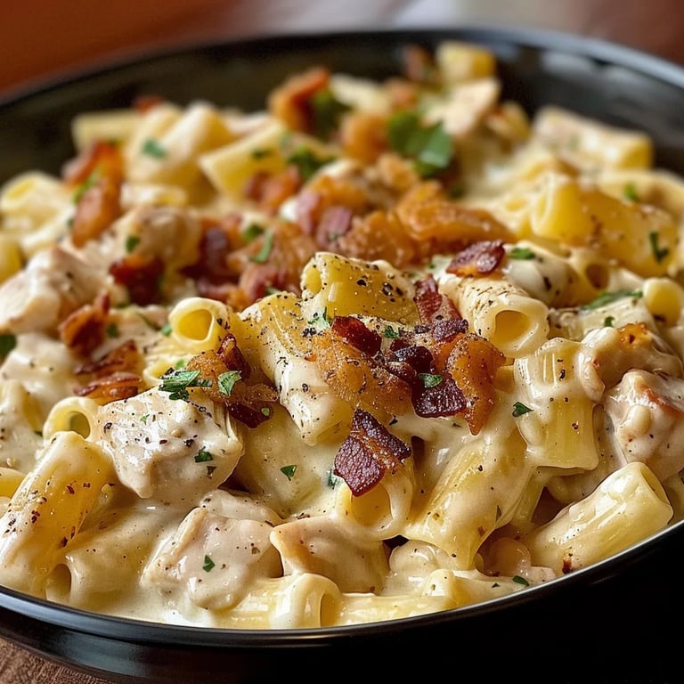 Creamy Chicken Bacon Ranch Pasta