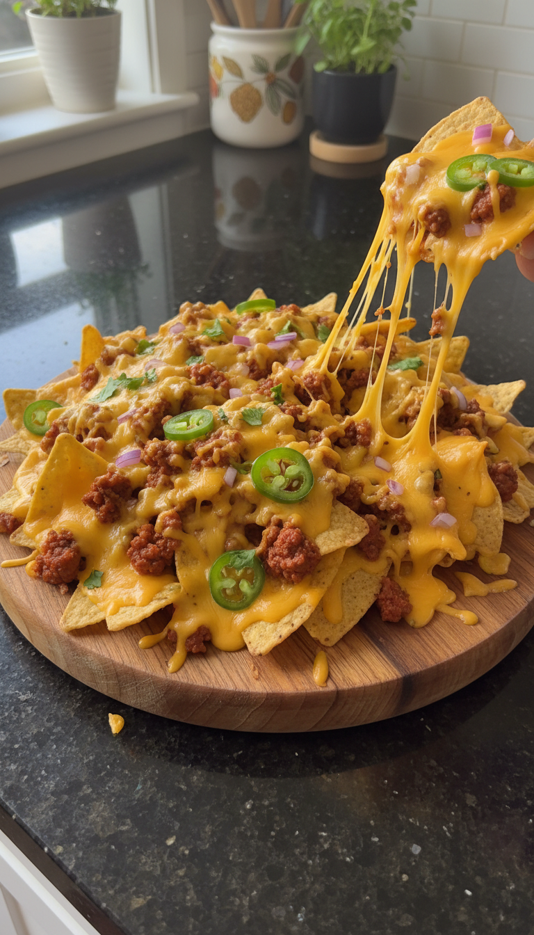 Cheesy Beef Nacho Explosion