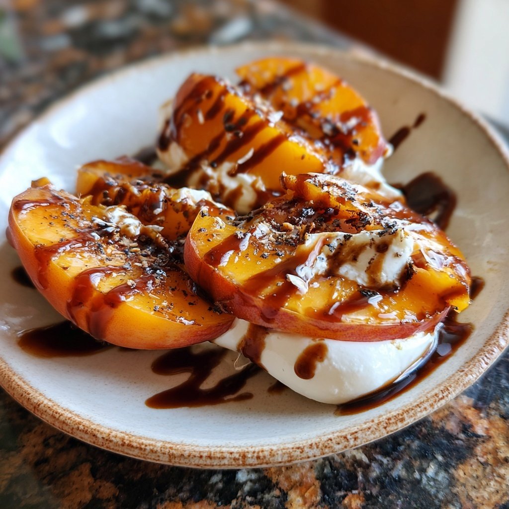Balsamic Glaze for Grilled Peaches and Burrata​