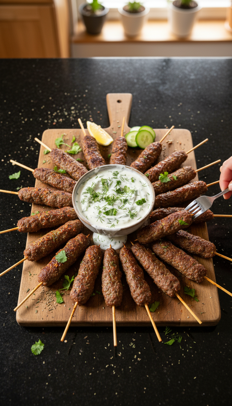 Beef Kofta with Tzatziki