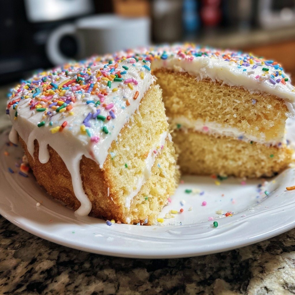 The VERY BEST Homemade Vanilla Cake