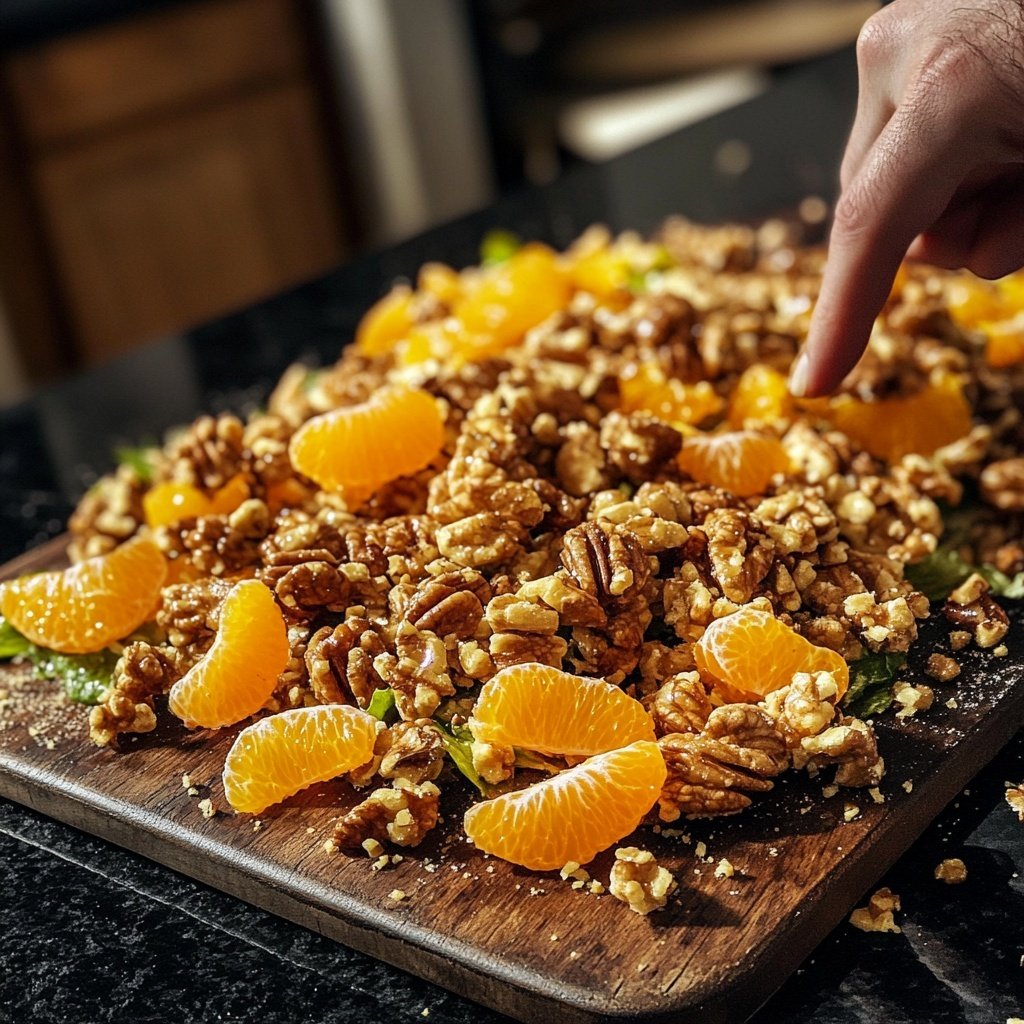 Winter Field Salad with Walnuts and Orange Segments
