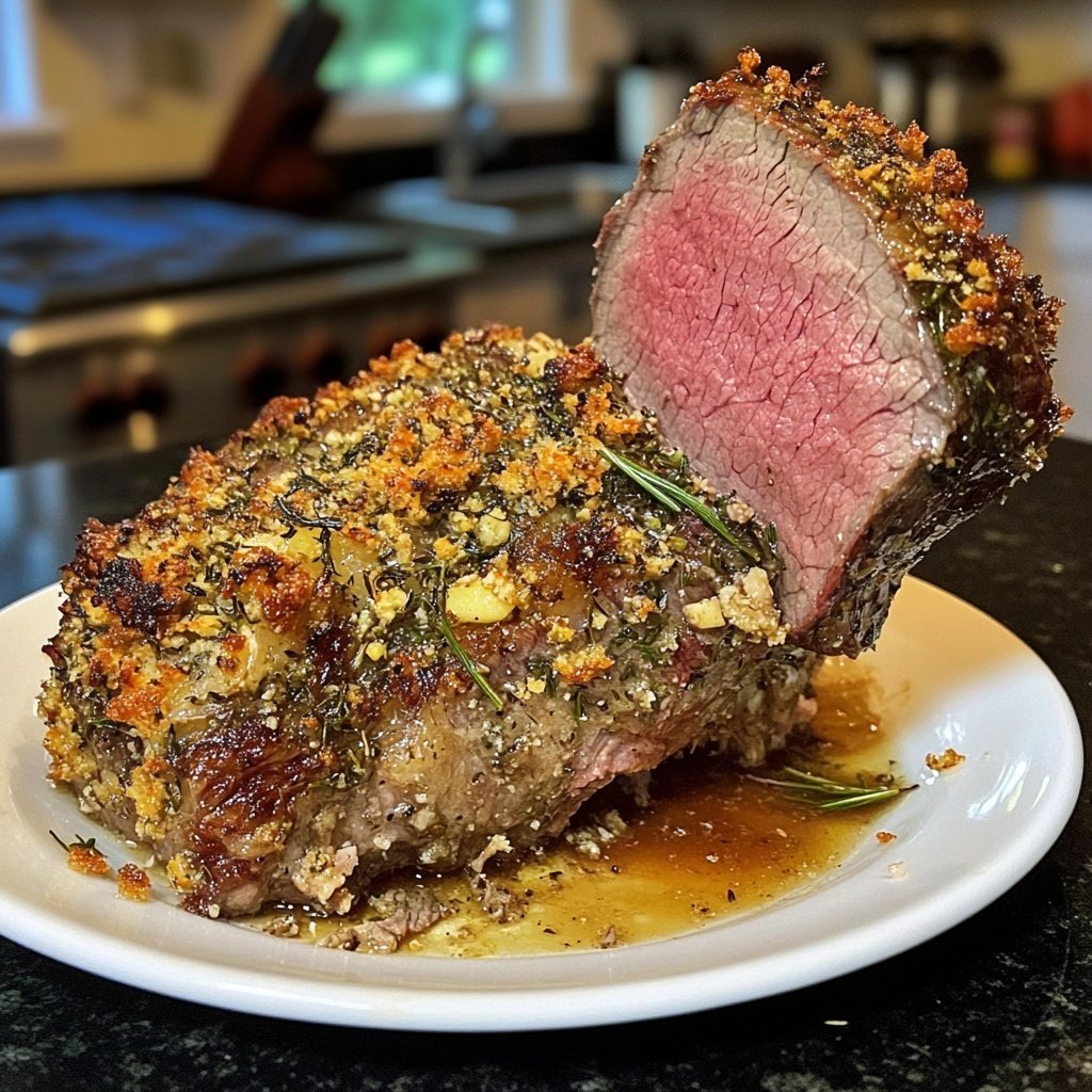 Prime Rib with Herb Crust