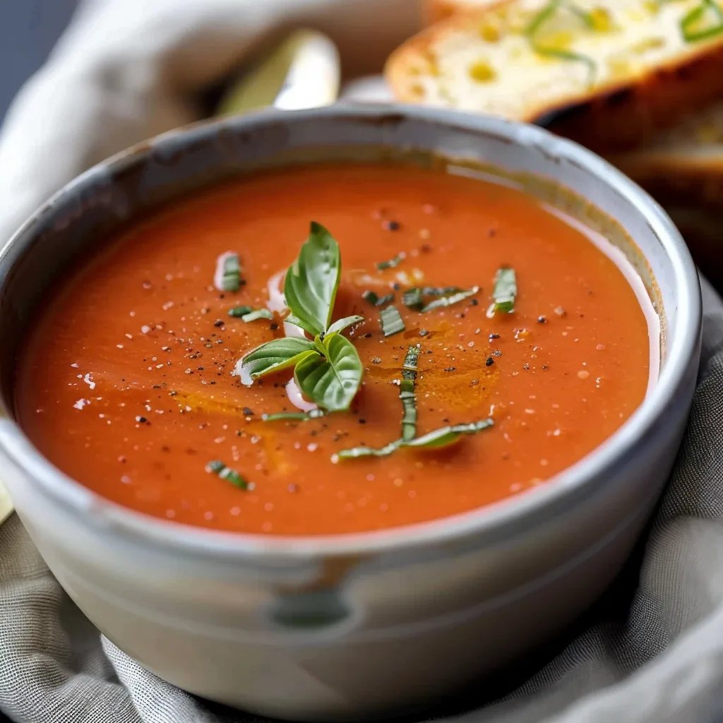 Easy Tomato Soup with Grilled Cheese