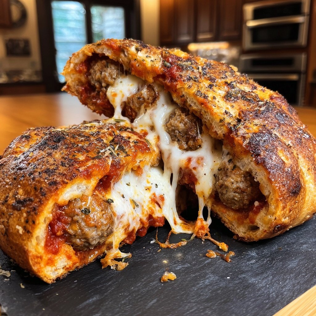 Meatball Sub Bombs Cheesy Filling