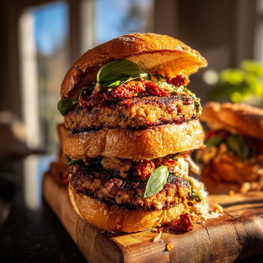 Sun-Dried Tomato Turkey Burgers